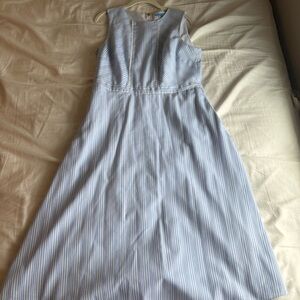 Draper James Blue and White Striped Dress